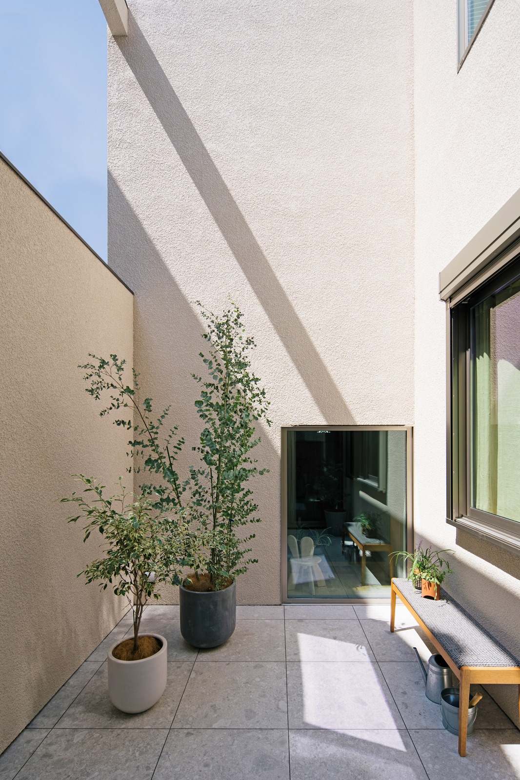 京都で建てたおしゃれな注文住宅の中庭