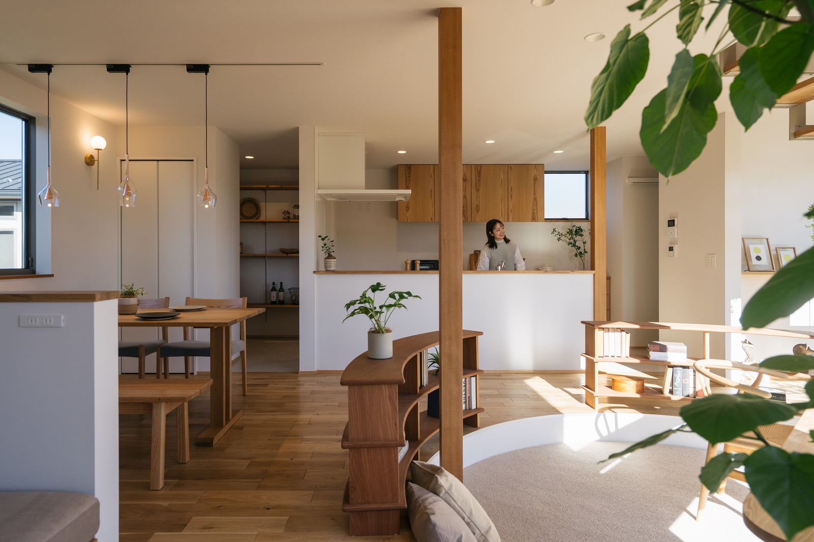 大津市の工務店で建てた家のLDK