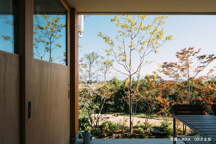 滋賀県野洲市の平屋の完成見学会のお家の植栽のイメージ
